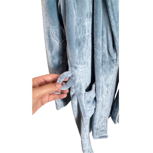Juicy Couture Blue Velour Hooded Robe Jacket (No Belt) L/XL - Picture 5 of 5